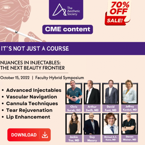 The Aesthetic Society Nuances in Injectables The Next Beauty Frontier
