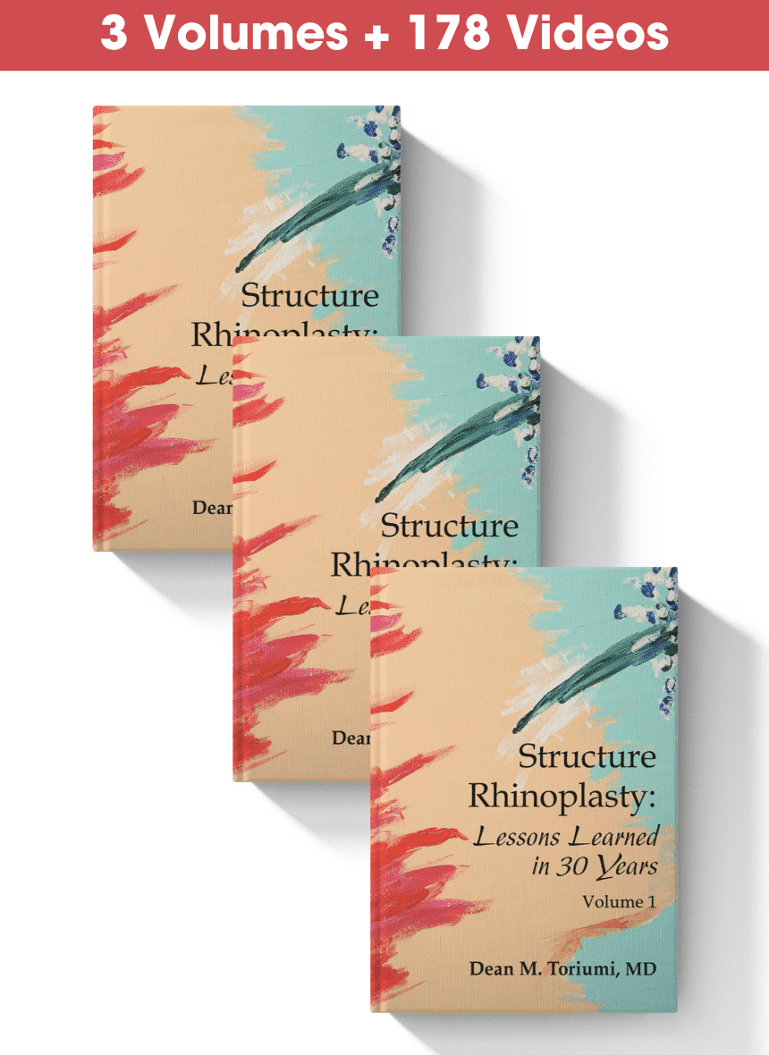 STRUCTURE RHINOPLASTY: LESSONS LEARNED IN 30 YEARS – 3 Volumes (Scanned & Searchable) + 178 Videos